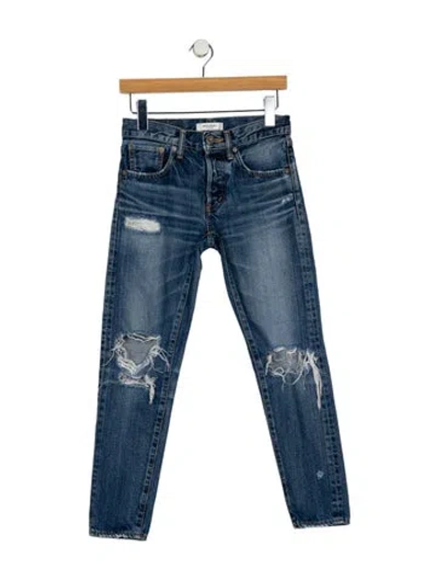 Pre-owned Moussy Mid-rise Skinny Leg Jeans In Blue
