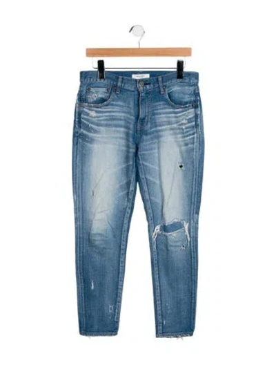 Pre-owned Moussy Mid-rise Skinny Leg Jeans In Blue