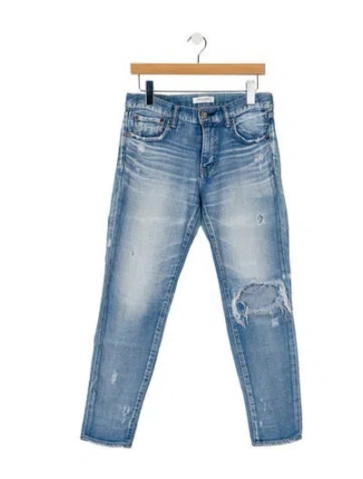 Pre-owned Moussy Mid-rise Skinny Leg Jeans In Blue
