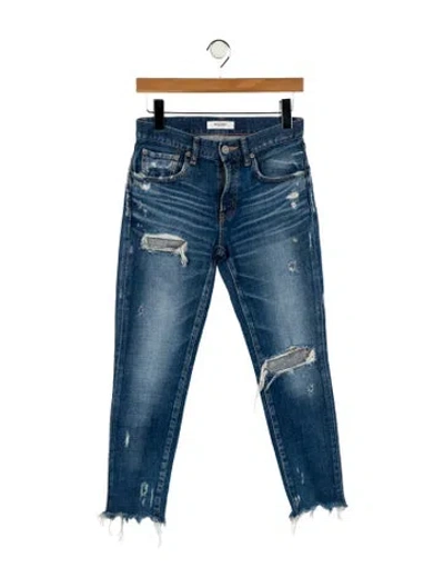 Pre-owned Moussy Mid-rise Skinny Leg Jeans In Blue
