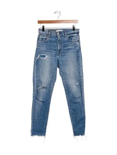 Pre-owned Moussy Mid-rise Skinny Leg Jeans In Blue