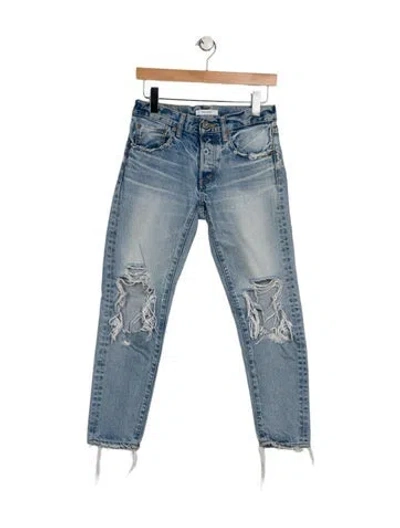 Pre-owned Moussy Mid-rise Skinny Leg Jeans In Blue