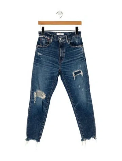 Pre-owned Moussy Mid-rise Skinny Leg Jeans In Blue