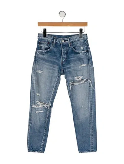 Pre-owned Moussy Mid-rise Skinny Leg Jeans In Blue