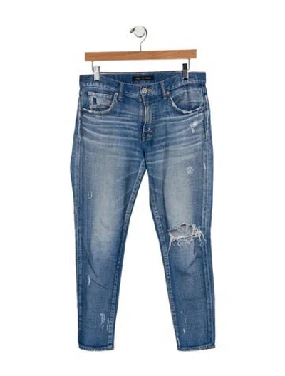 Pre-owned Moussy Mid-rise Skinny Leg Jeans In Blue