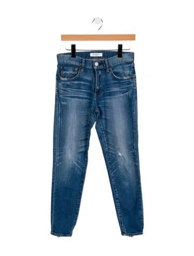 Pre-owned Moussy Mid-rise Skinny Leg Jeans In Blue