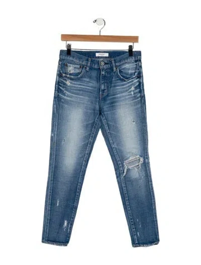 Pre-owned Moussy Mid-rise Skinny Leg Jeans In Blue