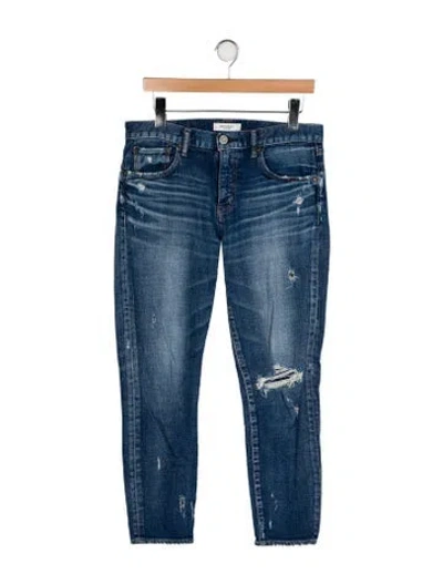 Pre-owned Moussy Mid-rise Skinny Leg Jeans In Blue