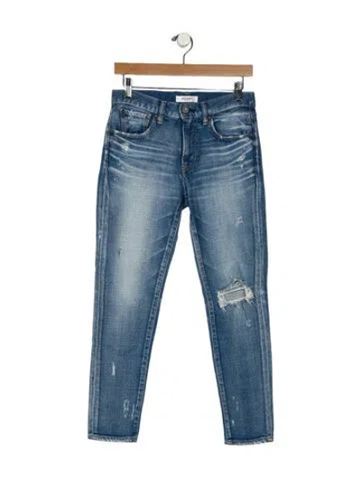 Pre-owned Moussy Mid-rise Skinny Leg Jeans In Blue