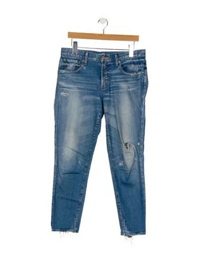 Pre-owned Moussy Mid-rise Skinny Leg Jeans In Blue