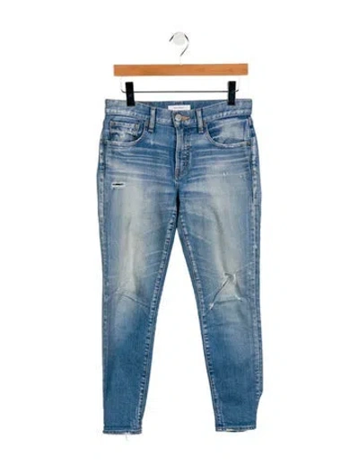 Pre-owned Moussy Mid-rise Skinny Leg Jeans In Blue