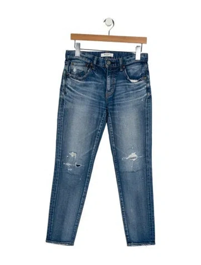 Pre-owned Moussy Mid-rise Skinny Leg Jeans In Blue
