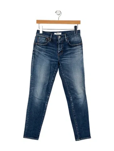 Pre-owned Moussy Mid-rise Skinny Leg Jeans In Blue
