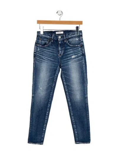 Pre-owned Moussy Mid-rise Skinny Leg Jeans In Blue