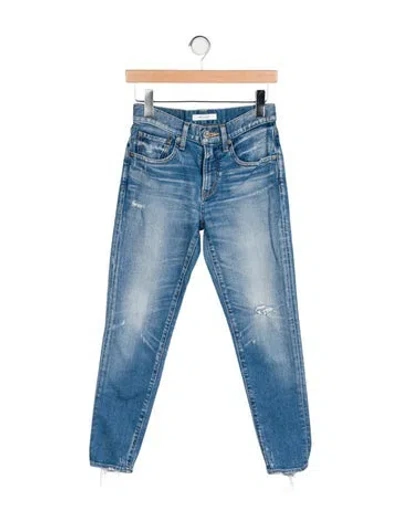 Pre-owned Moussy Mid-rise Skinny Leg Jeans In Blue