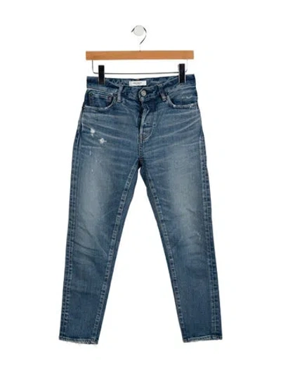 Pre-owned Moussy Mid-rise Skinny Leg Jeans In Blue