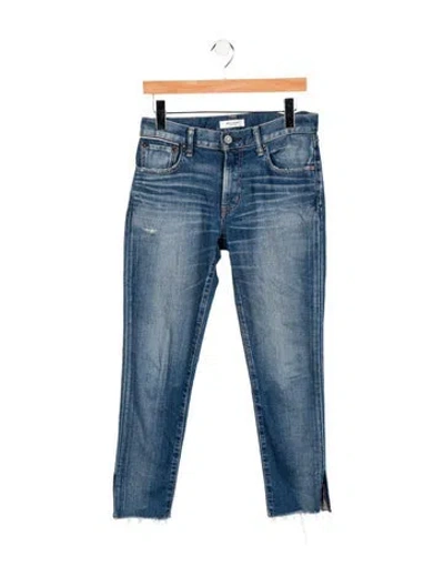 Pre-owned Moussy Mid-rise Skinny Leg Jeans In Blue