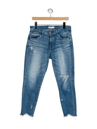 Pre-owned Moussy Mid-rise Skinny Leg Jeans In Blue