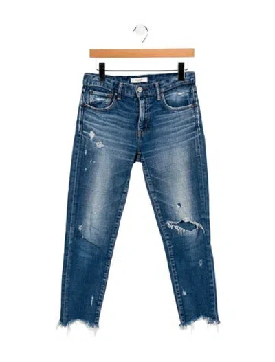 Pre-owned Moussy Mid-rise Skinny Leg Jeans In Blue
