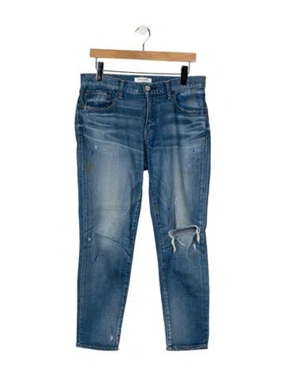 Pre-owned Moussy Mid-rise Skinny Leg Jeans In Blue