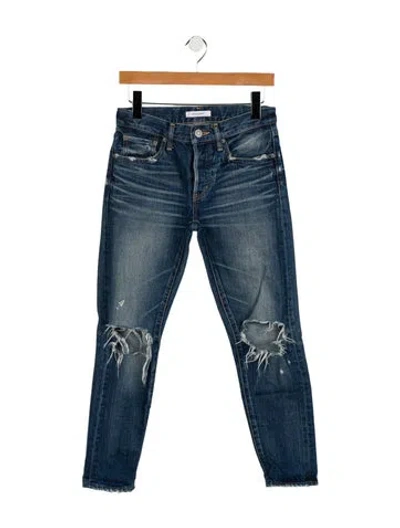 Pre-owned Moussy Mid-rise Skinny Leg Jeans In Blue