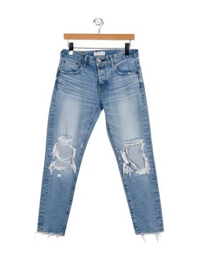 Pre-owned Moussy Mid-rise Skinny Leg Jeans In Blue