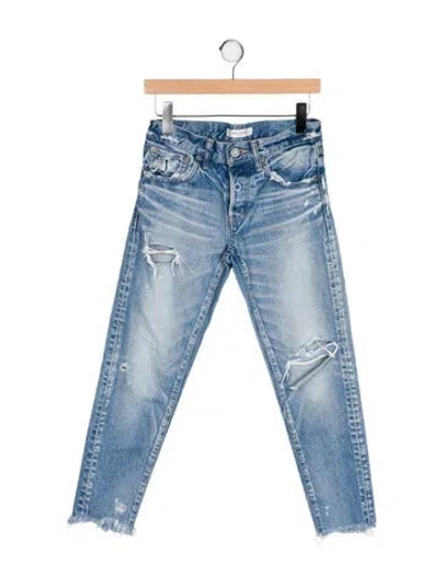 Pre-owned Moussy Mid-rise Skinny Leg Jeans In Blue