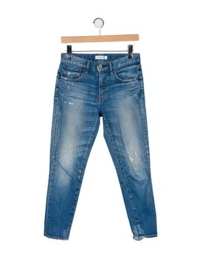 Pre-owned Moussy Mid-rise Skinny Leg Jeans In Blue