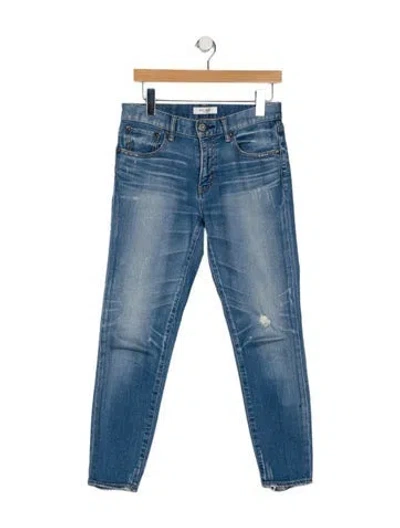 Pre-owned Moussy Mid-rise Skinny Leg Jeans In Blue