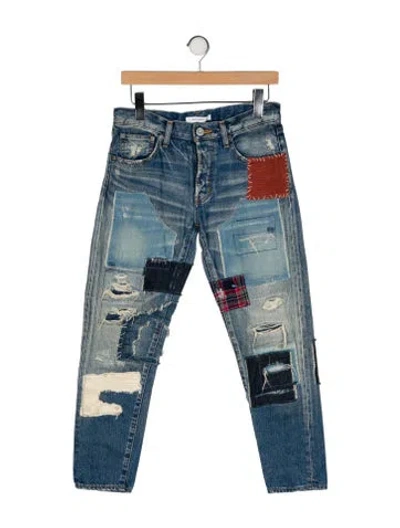 Pre-owned Moussy Mid-rise Skinny Leg Jeans In Blue