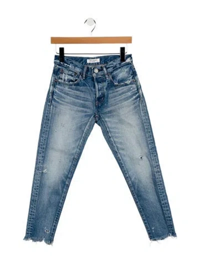 Pre-owned Moussy Mid-rise Skinny Leg Jeans In Blue