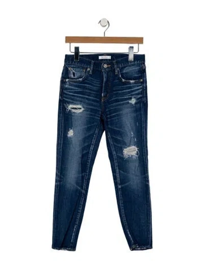 Pre-owned Moussy Mid-rise Skinny Leg Jeans In Blue
