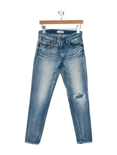 Pre-owned Moussy Mid-rise Skinny Leg Jeans In Blue