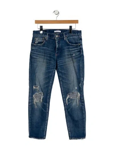 Pre-owned Moussy Mid-rise Skinny Leg Jeans In Blue