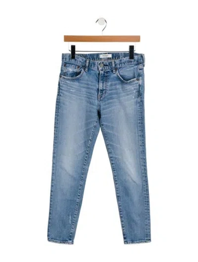 Pre-owned Moussy Mid-rise Skinny Leg Jeans In Blue