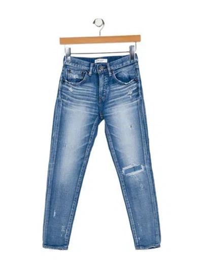 Pre-owned Moussy Mid-rise Skinny Leg Jeans In Blue