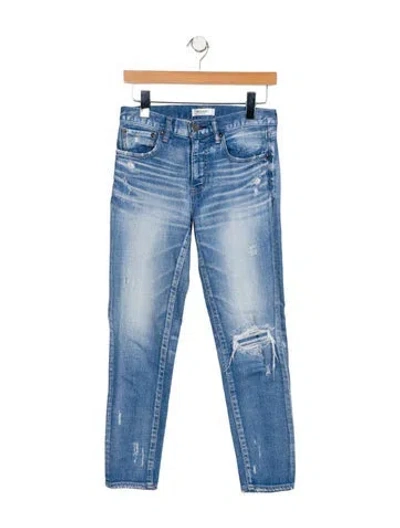 Pre-owned Moussy Mid-rise Skinny Leg Jeans In Blue