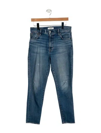 Pre-owned Moussy Mid-rise Skinny Leg Jeans In Blue