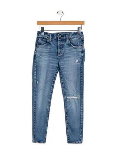 Pre-owned Moussy Mid-rise Skinny Leg Jeans In Blue
