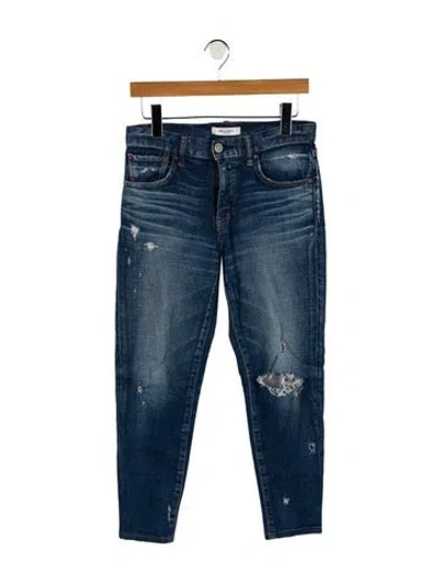 Pre-owned Moussy Mid-rise Skinny Leg Jeans In Blue