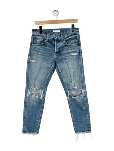 Pre-owned Moussy Mid-rise Skinny Leg Jeans In Blue