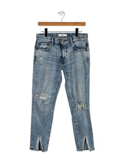 Pre-owned Moussy Mid-rise Skinny Leg Jeans In Blue