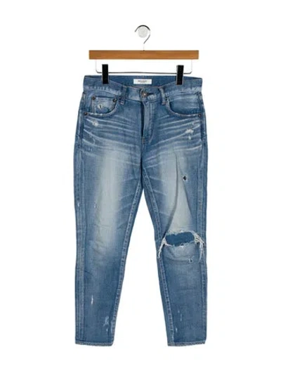 Pre-owned Moussy Mid-rise Skinny Leg Jeans In Blue