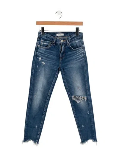 Pre-owned Moussy Mid-rise Skinny Leg Jeans In Blue
