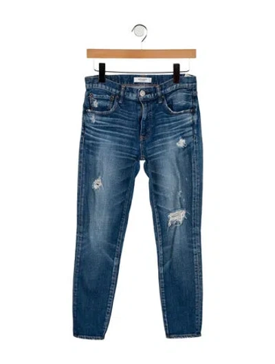 Pre-owned Moussy Mid-rise Skinny Leg Jeans In Blue