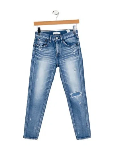 Pre-owned Moussy Mid-rise Skinny Leg Jeans In Blue