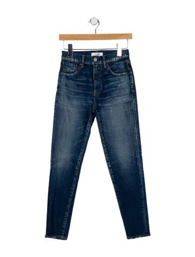Pre-owned Moussy Mid-rise Skinny Leg Jeans In Blue