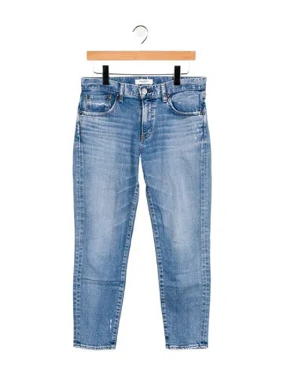 Pre-owned Moussy Mid-rise Skinny Leg Jeans In Blue