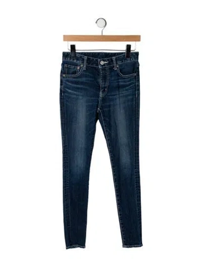 Pre-owned Moussy Mid-rise Skinny Leg Jeans In Blue