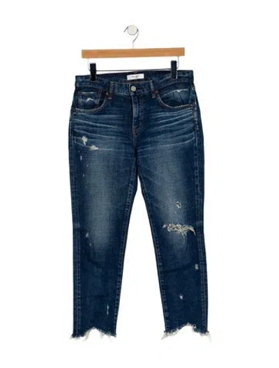 Pre-owned Moussy Mid-rise Skinny Leg Jeans In Blue